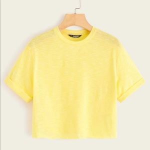 Yellow Cropped Tee